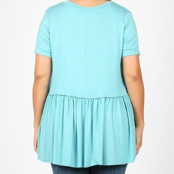 Plus Ruffle Bottom Two piece Leisure Set - Picture 3 of 3